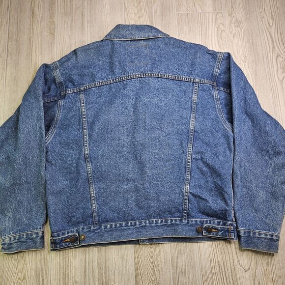 Northwest‎ Blue Mens Medium Denim Jacket Trucker Jean Dark Blue Work - Picture 6 of 6